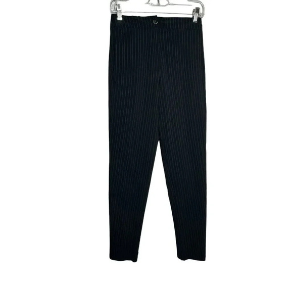 H+ Hannoh Wessel Pierangela Pants Navy Blue Pinstripe Size 36 Small NWT - Picture 12 of 12